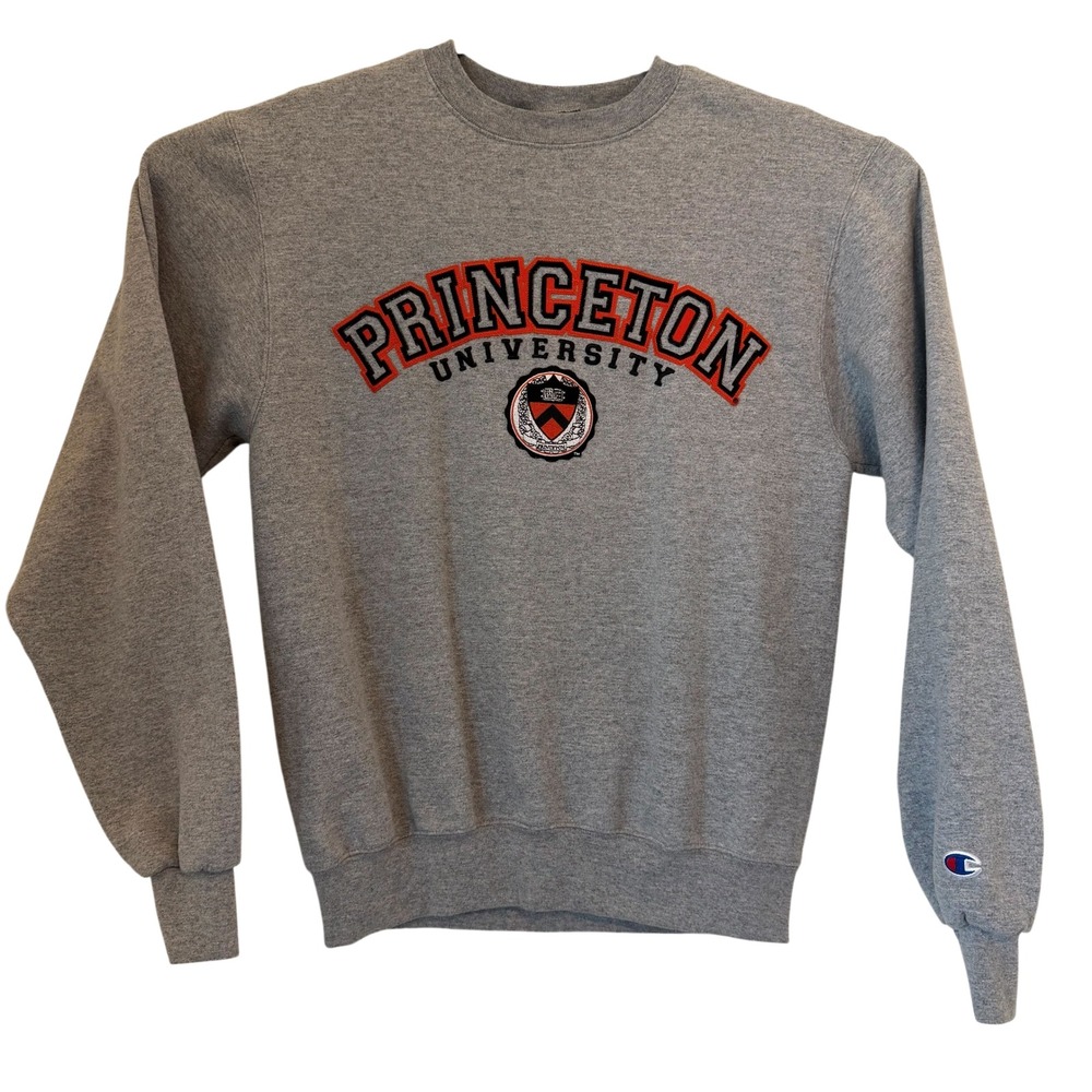 Princeton Stitch Champion Eco‎ Fleece Crewneck Sweatshirt Gray Small Y2K Ivy